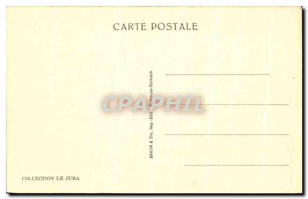 Baume-les-Dames — Der Doubs und die Elektrizitätswerk von der Tatre gesehen — Verlag Braun & Cie, Dornach - Rückseite