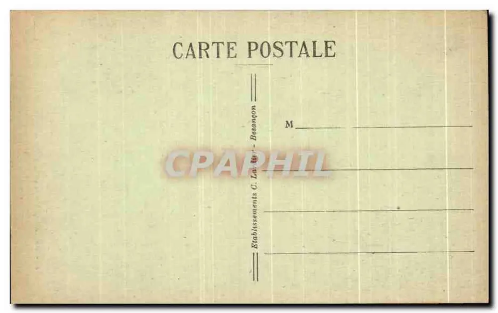 Besançon-les-Bains — Estátua de Proudhon — C-L-B - Verso