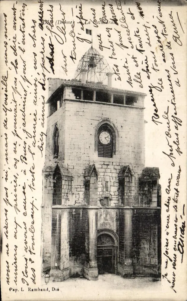 A Catedral de Toulouse — vista da torre — Pap. L. Rambaud, Dié - Frente