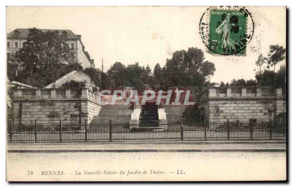 Rennes — Die Neue Eingang zum Jardin de Thabor — LL. - Vorderseite