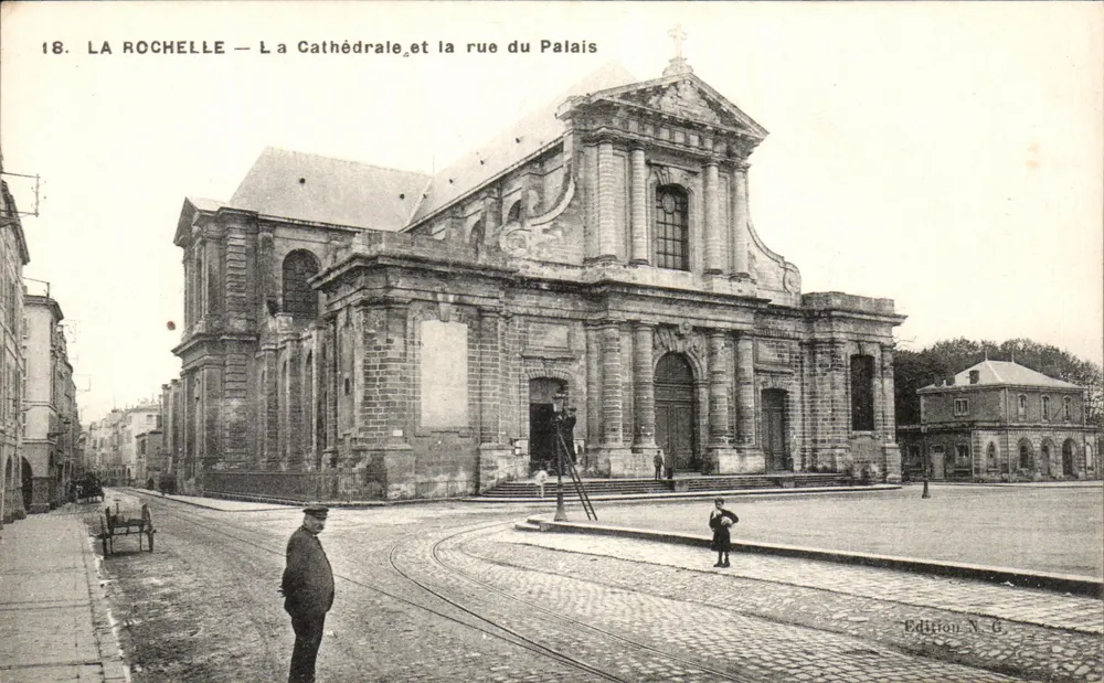 La Rochelle — Die Kathedrale und die Rue du Palais — Edition N.G. - Vorderseite