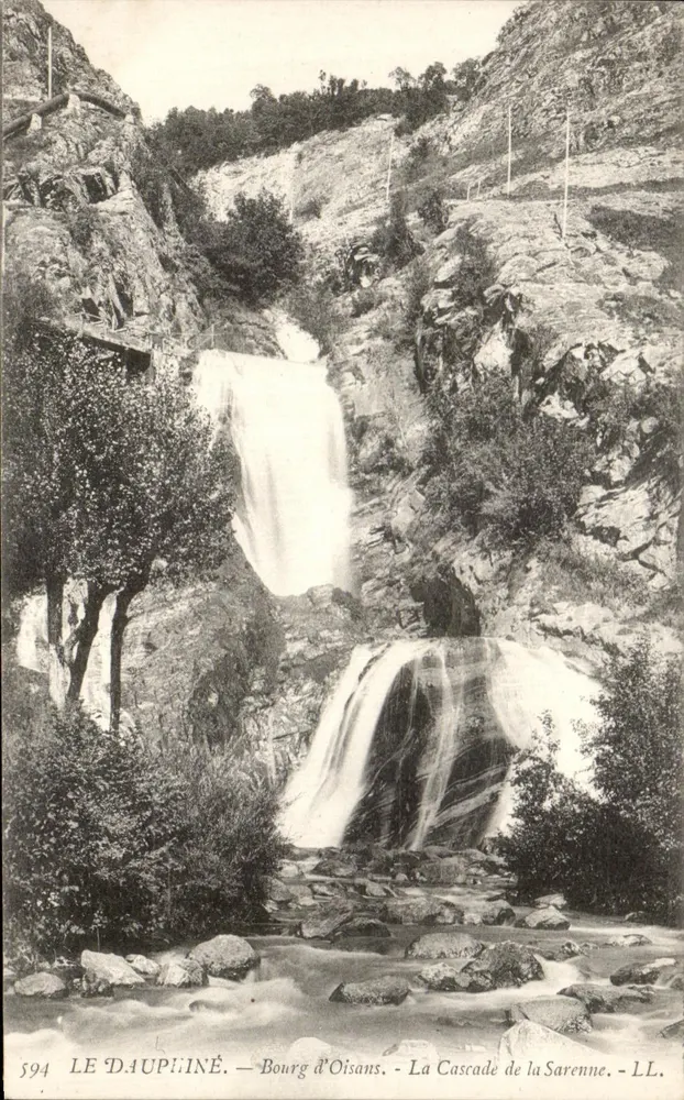 Die Sarenne-Wasserfälle — Bourg d'Oisans — LE DAUPHINÉ — LL — Nr. 594 - Vorderseite