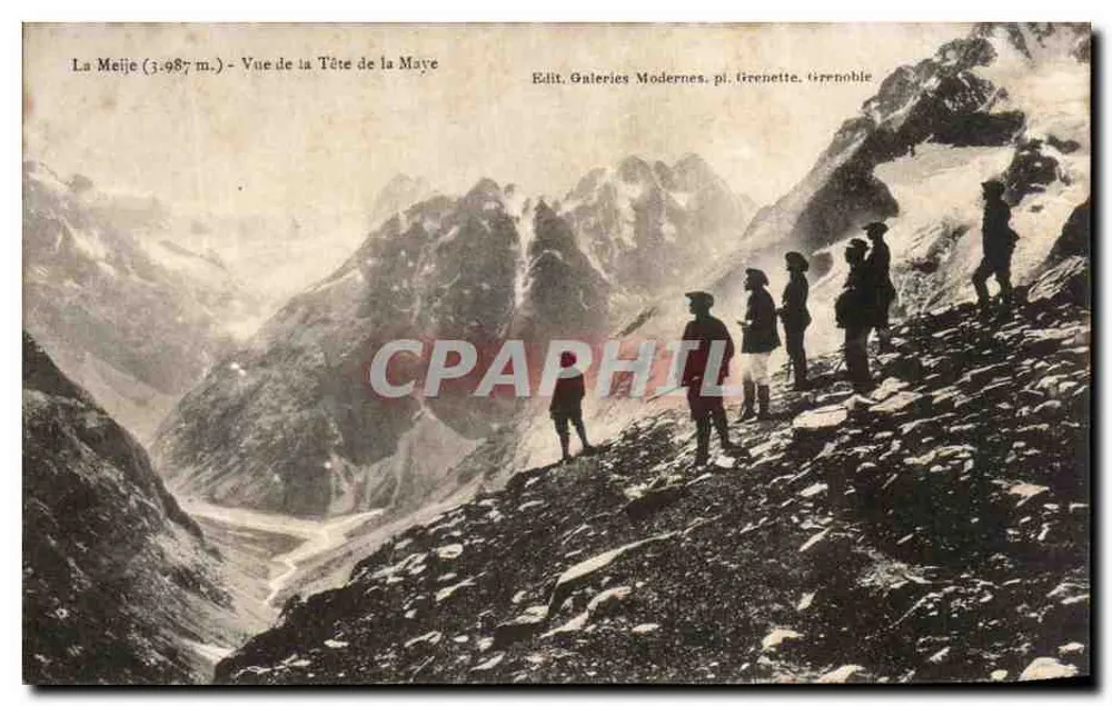 La Meije (3.987 m.) - Ansicht der Tête de la Maye — Edit. Galeries Modernes, pl. Grenette, Grenoble - Vorderseite