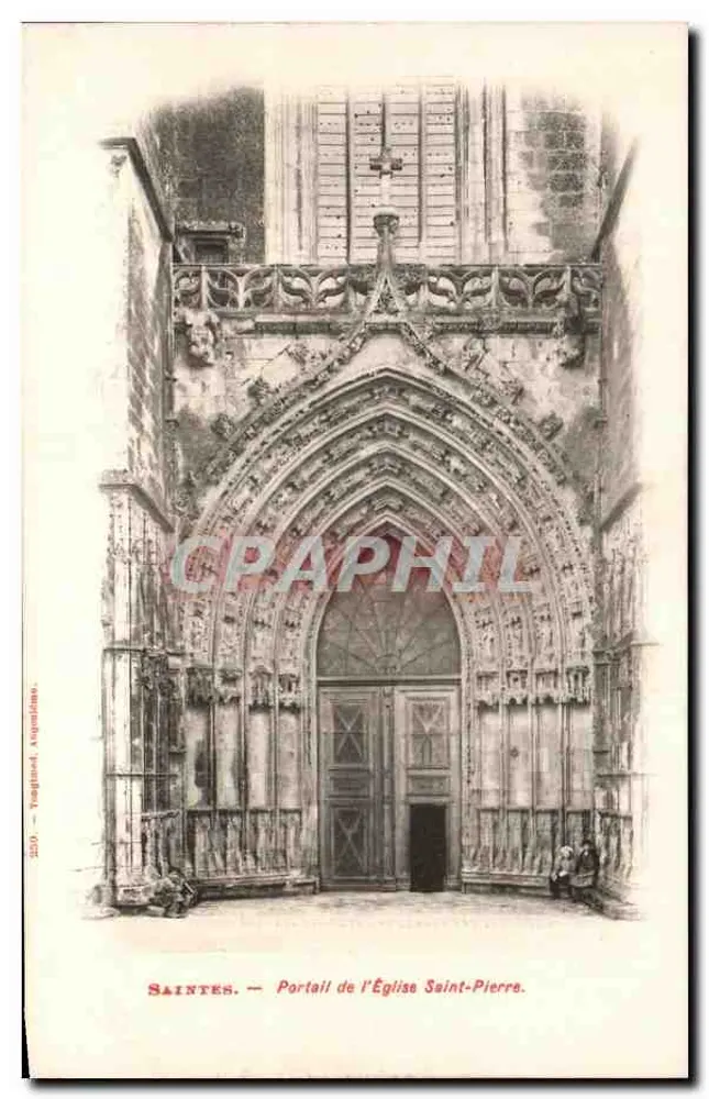 Saintes — Portal da Igreja de São Pedro — Tragliond Augeride, n° 250 - Frente