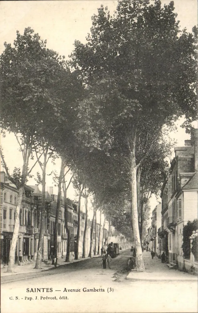 Saintes — Avenida Gambetta — J. Prévost editor - Frente