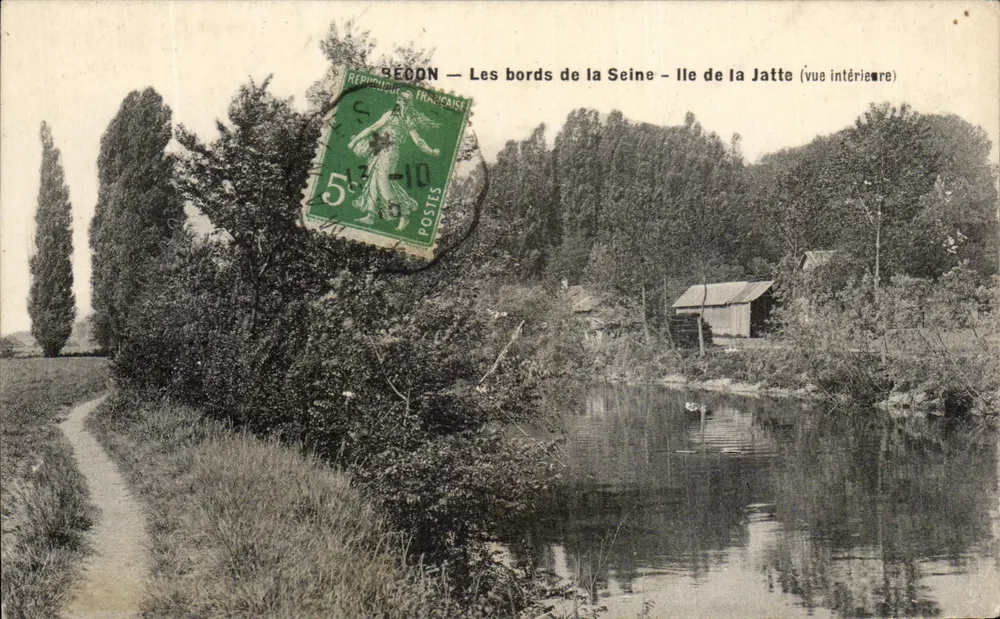Bécon — Die Ufer der Seine — Île de la Jatte (Innenansicht) - Vorderseite