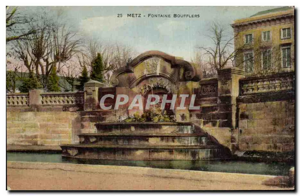 Metz - Fontaine Boufflers — Antieke ansichtkaart n°25, anoniem uitgever - Voorkant