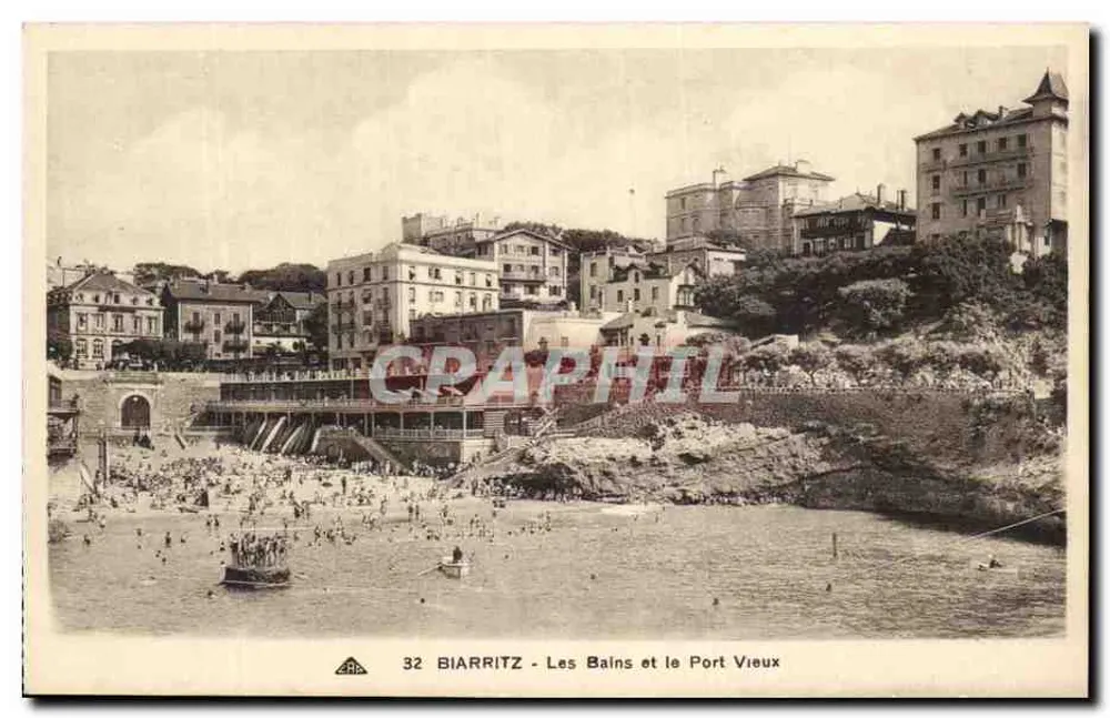 Biarritz - Die Bäder und der alte Hafen — Verlag CH des Arts Photomécaniques - Straßburg - Vorderseite