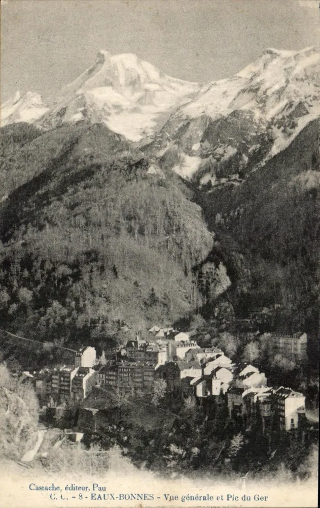 Eaux-Bonnes - Vista geral e Pic du Ger — Casrache, editor, Pau - n°8 - Frente