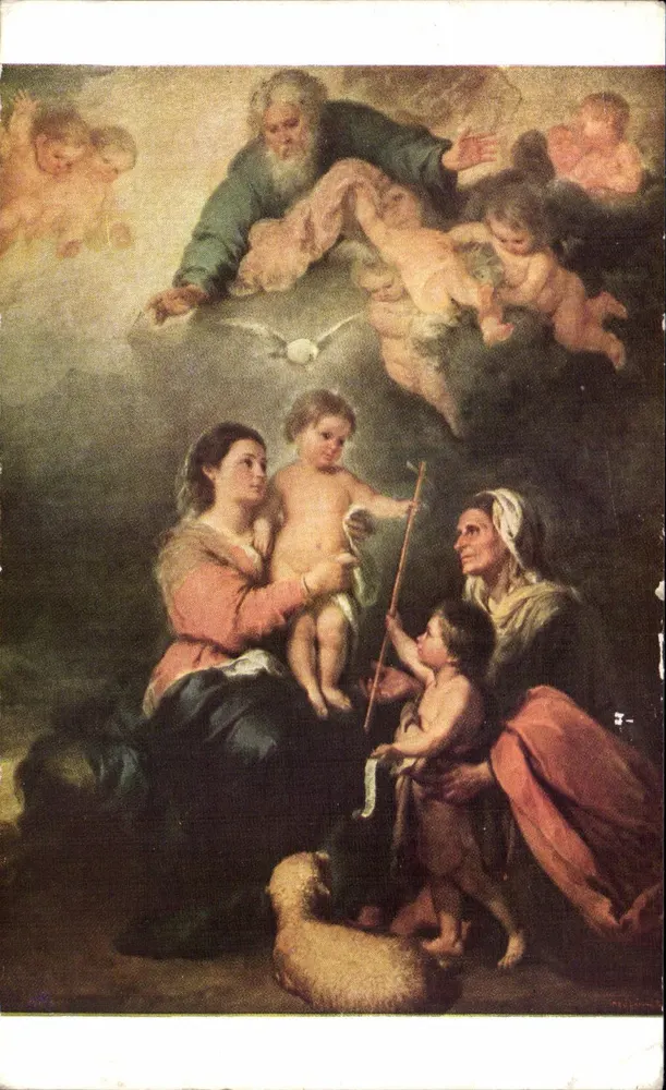 Die Heilige Familie — Gemälde von Bartolomé Esteban Murillo (1618-1682) — Musée du Louvre, Paris - Vorderseite