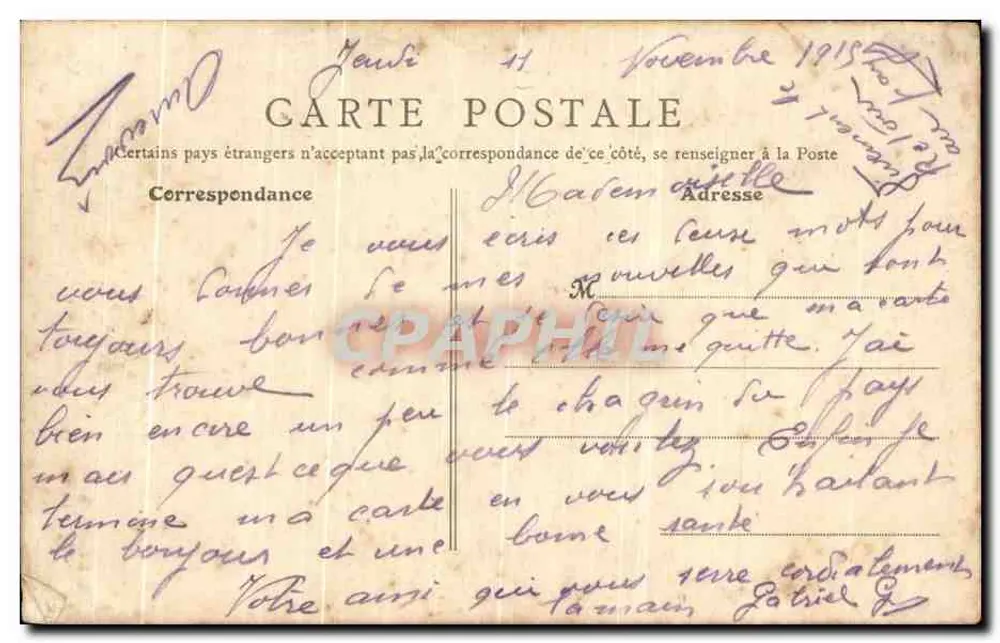 Crépy-en-Valois (Oise) — Denkmal der Veteranen — unbekannter Verleger, Nr. 4 - Rückseite