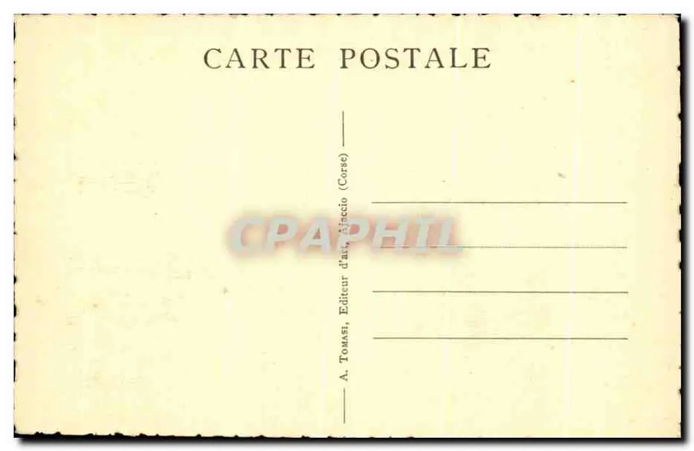 Vizzavona (Córsega) — vista panorâmica das montanhas — A. Tomasi, editor de arte, Ajaccio (Córsega) - Verso