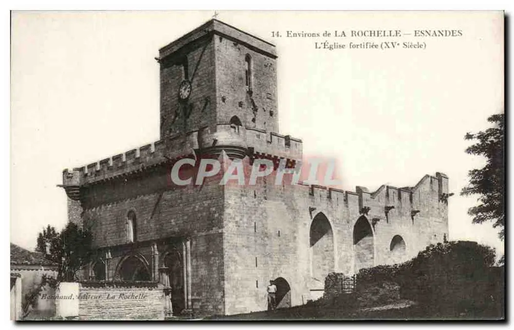 Esnandes — L'Église fortifiée (XVe siècle) — Bonnaud, éditeur, La Rochelle - Vorderseite