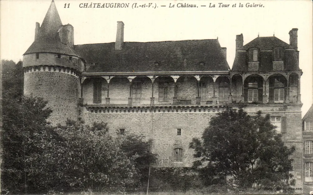 Châteaugiron (Ille-et-Vilaine) — Das Schloss — Die Turm und die Galerie — J. Super, Rennes, n°11 - Vorderseite