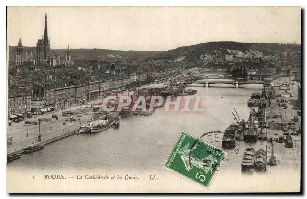 Rouen — Die Kathedrale und die Ufer — L.L. - Vorderseite