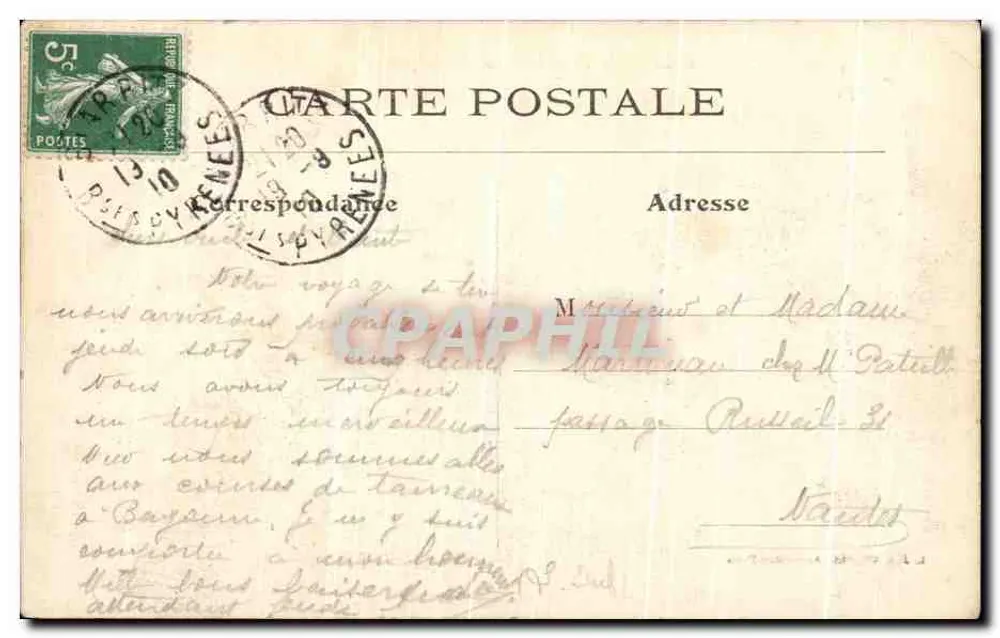 Biarritz — La Grande Plage und das Municipale Casino — Auf der Karte gedruckt, Nr. 21 - Rückseite