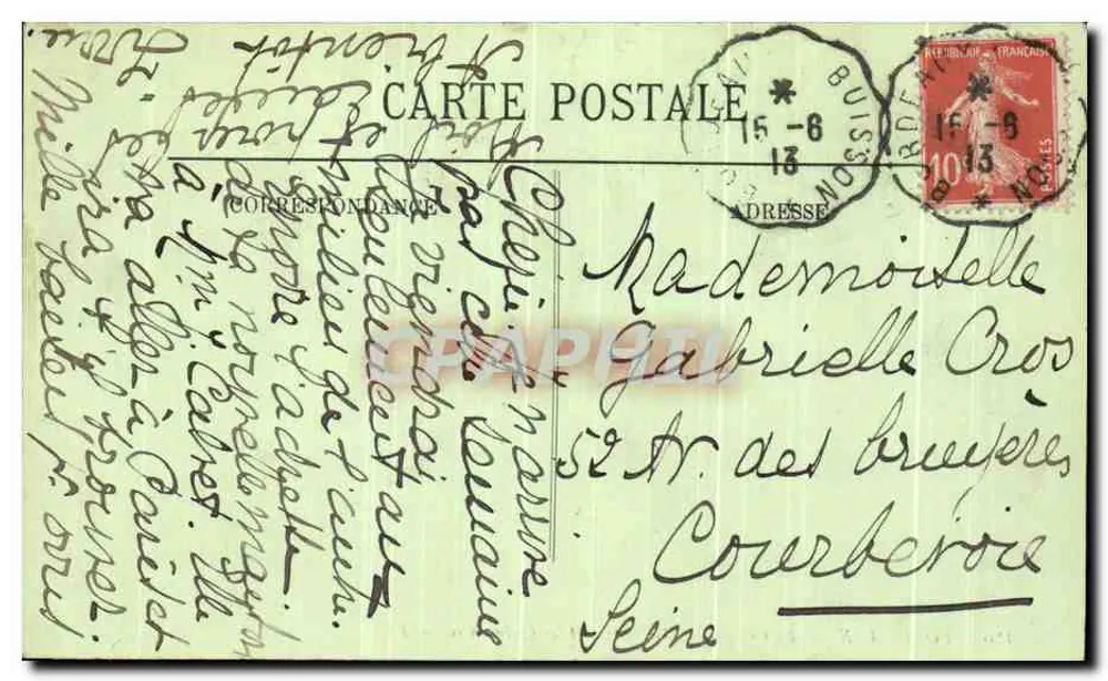 Bordeaux — Säule der Girondinen und die Quinconces — LL. N° 186 - Rückseite