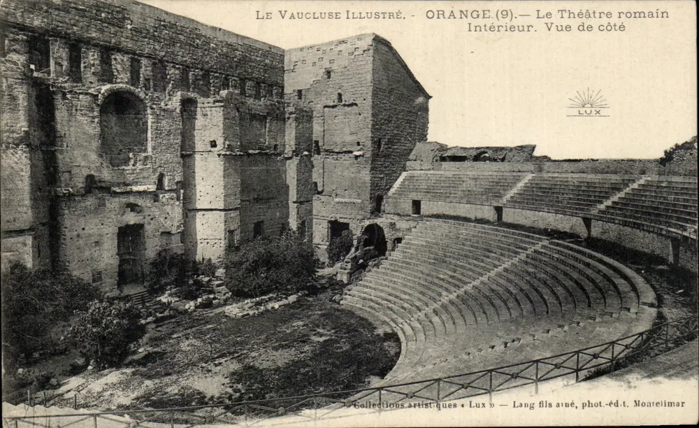 Oranèe (9) — Das römische Theater — Seitenansicht — Lang fils ainé, phot.-éd.t. Montelimar - Vorderseite