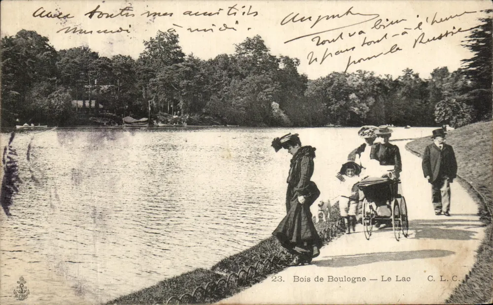 Bois de Boulogne — O Lago — C.L.C. n°23 - Frente