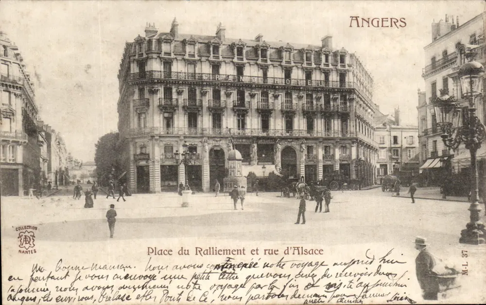 Angers — Grand Hôtel auf der Place du Ralliement — Verlag M.L. n°37 - Vorderseite