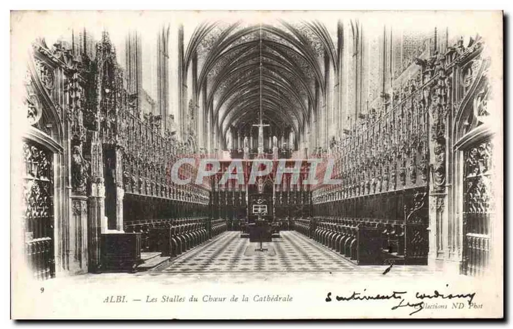 Albi — Die Chorbanken der Kathedrale — S. Neurdein, Fot. ND - Vorderseite