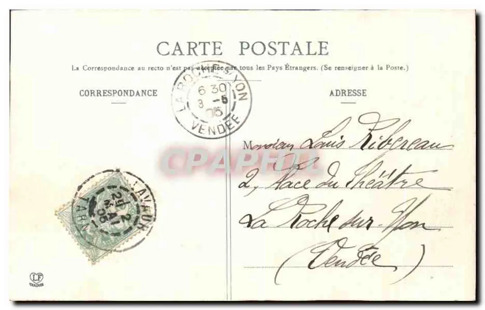 Lavaur - Avenue Victor Hugo und Zivilgericht — Phototypie Labouche Frères, Toulouse, Nr. 345 - Rückseite