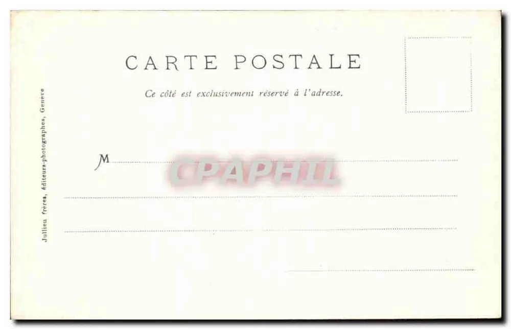 Castello di Chillon - Sala di Giustizia — J.J. 2388 — editore Jullien Fores, Ginevra - Verso