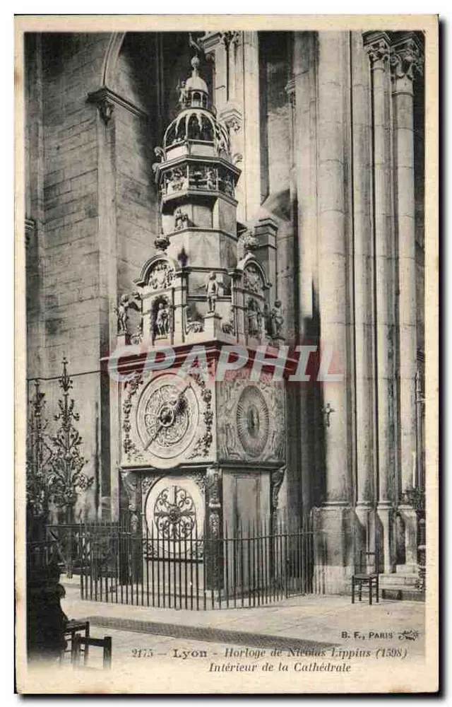 Lyon — Uhr von Nicolas Lippius (1398) — B. F., Paris - Vorderseite