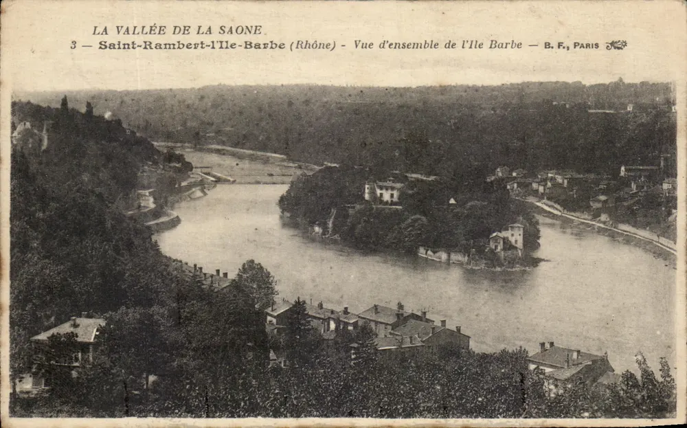 Die Saône-Tal — Übersicht der Île Barbe — B.F., Paris - Vorderseite