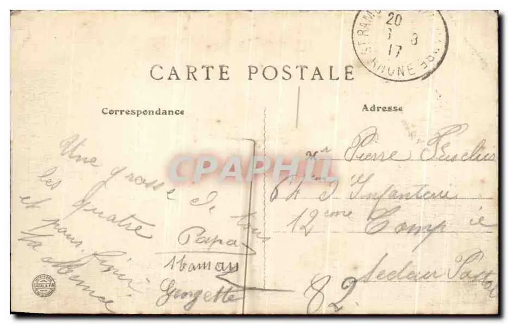 Die Saône-Tal — Übersicht der Île Barbe — B.F., Paris - Rückseite