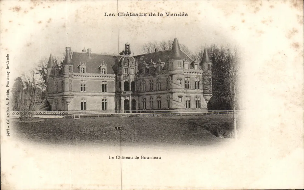 O Castelo de Bourneau — Os Castelos da Vendée — Coleção A. Robin, Fontenay-le-Comte - Frente