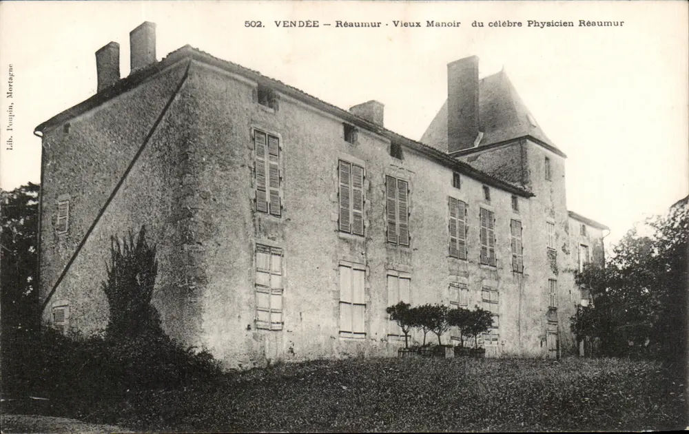 Réaumur — Altes Schloss des berühmten Physikers Réaumur — Lith. Poujou, Mortagne - Vorderseite
