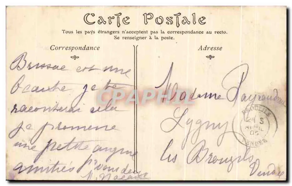 Castelo de Brissac — Facha principal — Editor não identificado, n° 57 - Verso