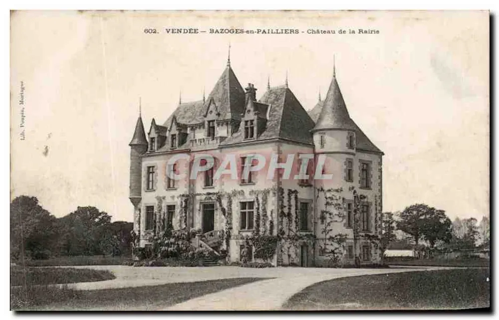 Bazoges-en-Pailliers — Schloss La Rairie — Libb. Poujoulat, Mieritague - Vorderseite
