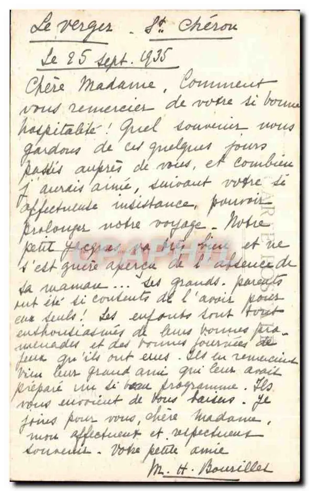 St-Chéron — Allgemeiner Blick, aufgenommen von der Route de la Potite-Beauce — Verlag Chasseneuil, Frankreich - Rückseite