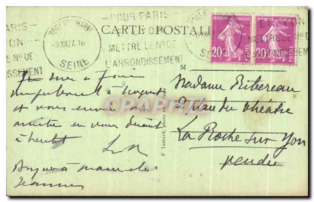 Nogent-sur-Marne — Gedenkstein für die Toten — 487 - Rückseite