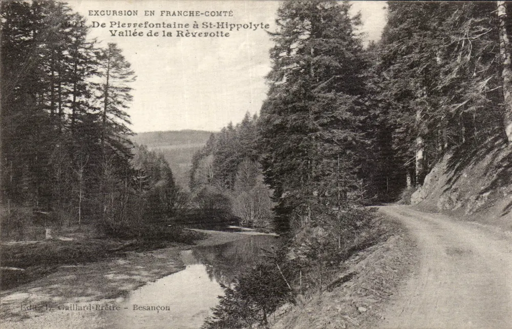 Exkursion in der Franche-Comté — Von Pierrefontaine nach St-Hippolyte, Tal der Rèverotte — Verlag L. Graillhard-Prêtre, Besançon - Vorderseite