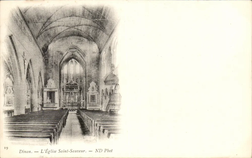 Dinan — La Iglesia Saint-Sauveur — ND Phot - Anverso