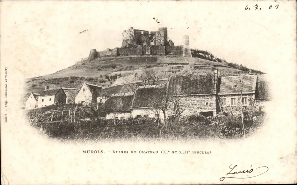 Murols — Ruínas do castelo (séculos XI e XIII) — Imp. Bucharon e Vessely - Frente