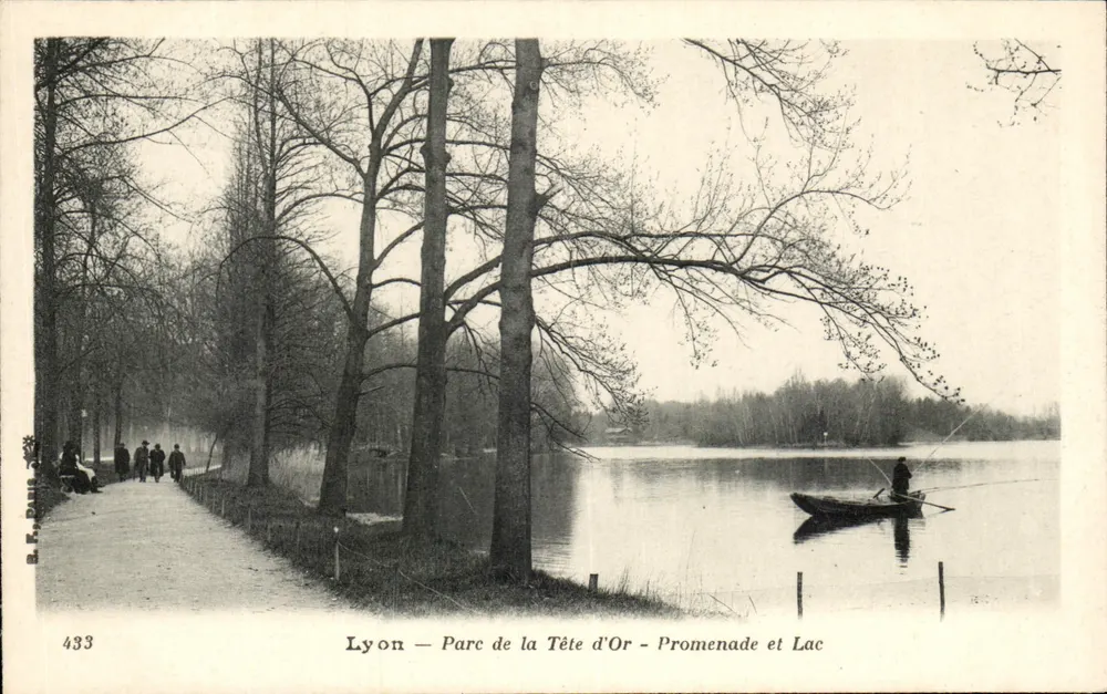 Lyon — Park der Goldenen Kopf — Promenade und See — B. F. Paris n°433 - Vorderseite