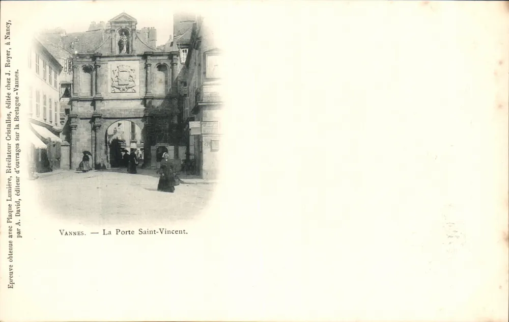Vannes — De Poort Saint-Vincent — uitgegeven door J. Royer, Vannes - Voorkant