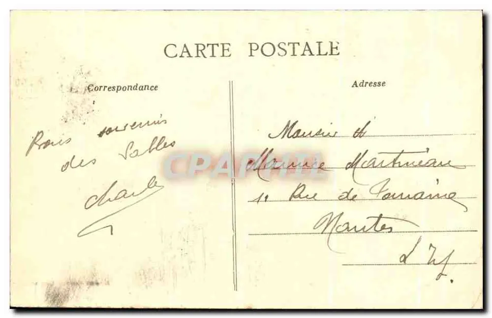 Sables-d'Olonne (Vendée) - Der Damm und Panoramablick auf den Strand — Artaud-Nozais, Nantes, n°1469 - Rückseite