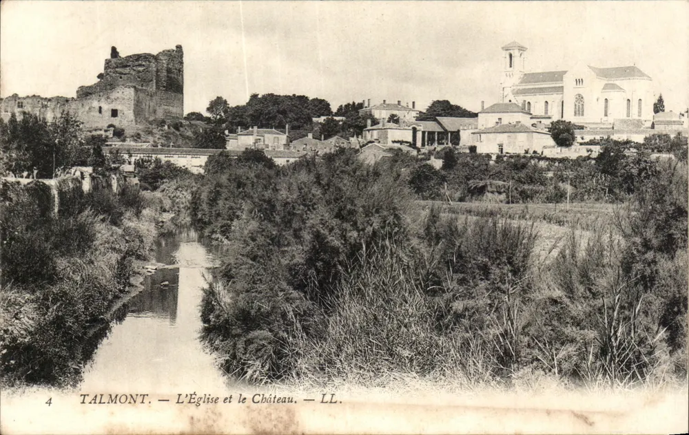 Talmont — A Igreja e o Castelo — LL. - Frente