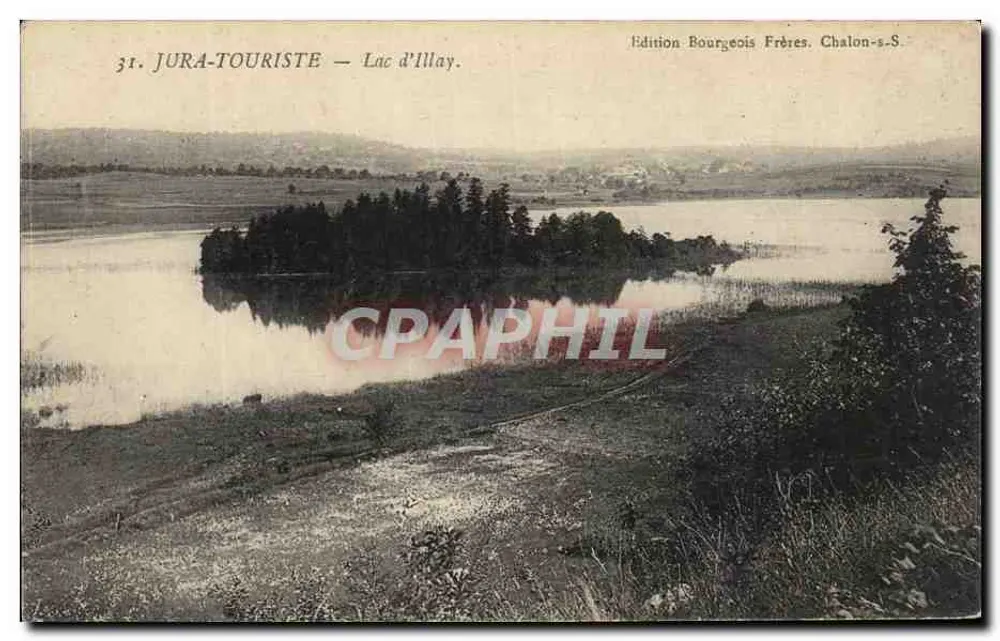 Lago de Illay — Jura-Touriste — Edição Bourgeois Frères, Chalon-s-S. - Frente