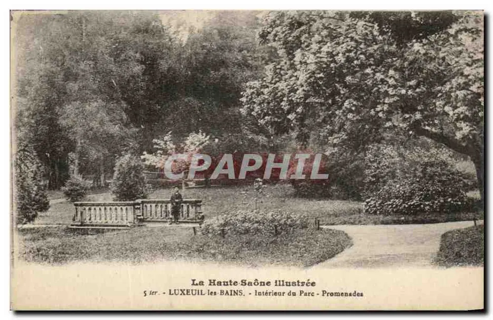 LUXEUIL-les-BAINS — Innenbereich des Parks — Spaziergänge — La Haute-Saône Illustrée, 5 ter - Vorderseite