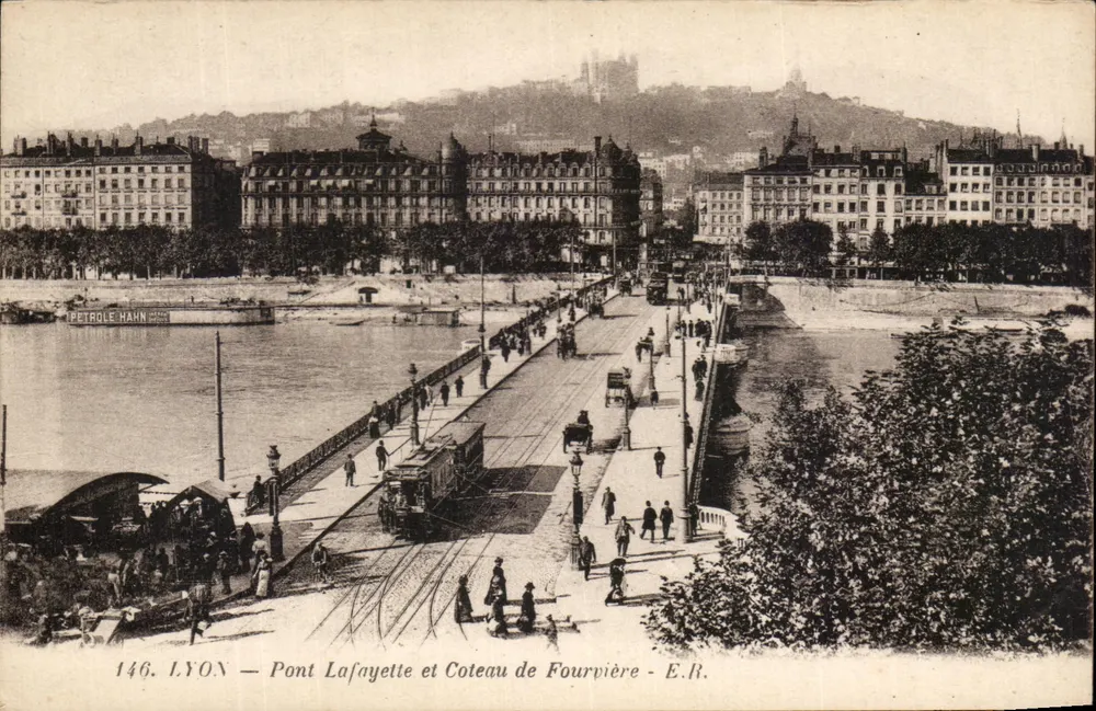 LYON — Pont Lafayette und Coteau de Fourprière — E.R. - Vorderseite