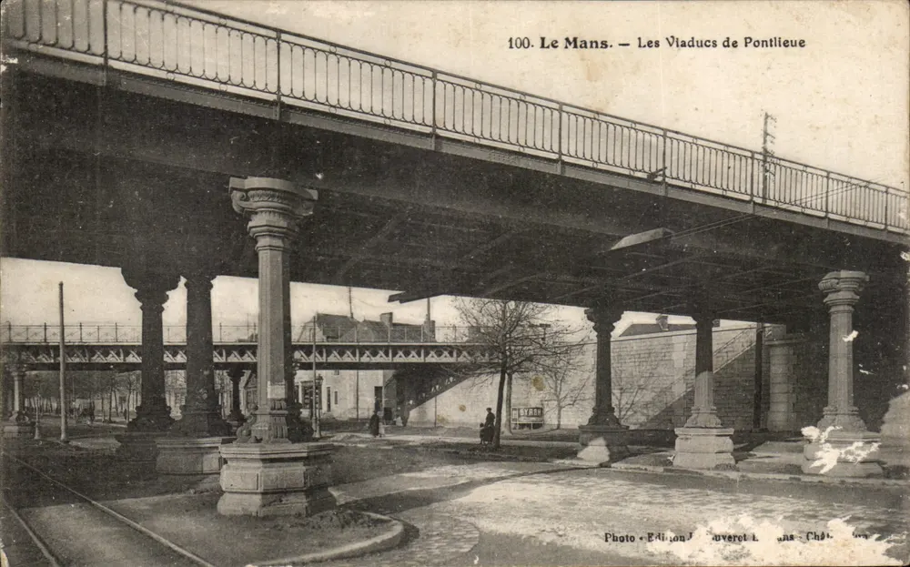 Le Mans — Les Viaducs de Pontlieue — Édition J. Juveret & Cie - Frente