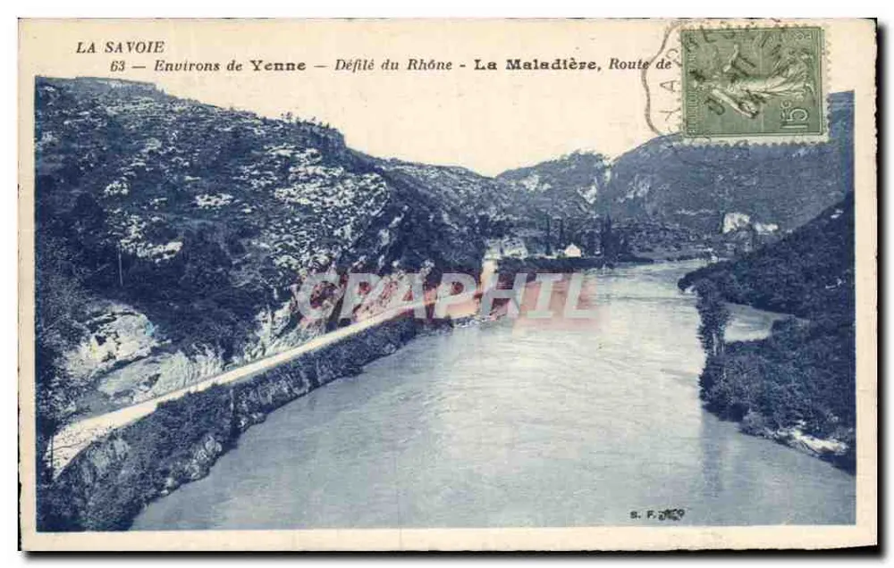 Savoie — Umgebung von Yenne — Rhône-Pass — La Maladière, Route de - Vorderseite