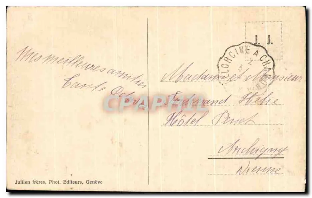 Estação do Buet perto de Valorcine — vista panorâmica — J.J. 8812 - Verso