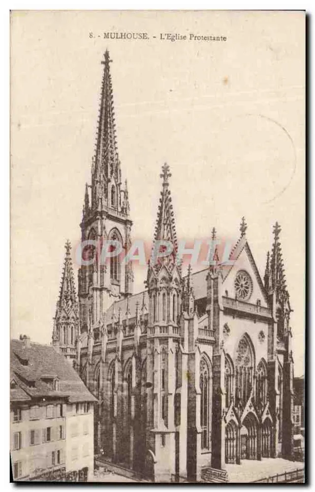 Mulhouse - A Igreja Protestante — Mulhouse, editor não identificado, n° 8 - Frente